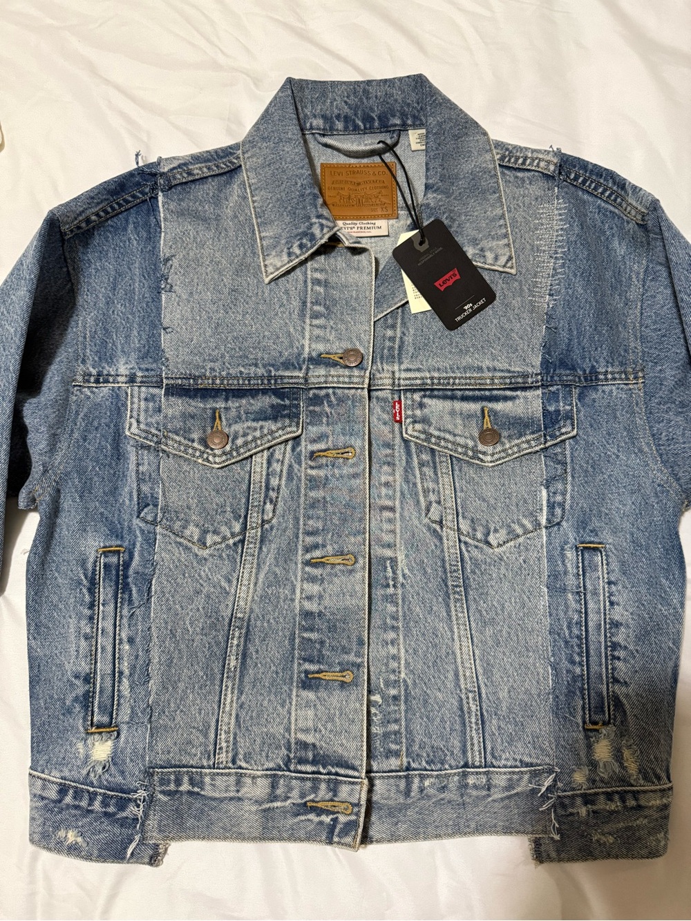 Levi's Light Wash Distressed Denim Jacket
